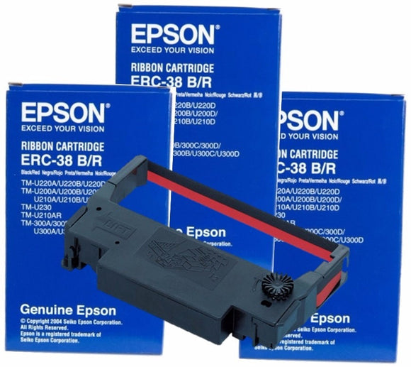 Box 10 Cinta Epson ERC-38 B/R para impresoras Epson/Bixolon